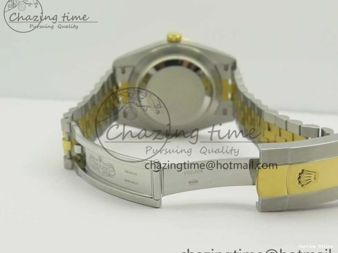 0131 Flexible DateJust 41 126334 904L SS YG DJF 1:1 Best Edition Gold Dial Diamond Markers on SS YG Jubilee Bracelet A 3250